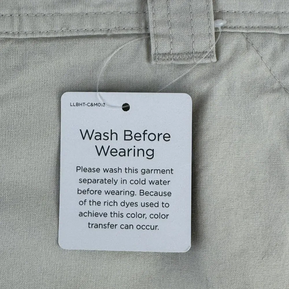 NWT L.L. Bean Stone Tropic-Weight Cargo Shorts Comfort Waist 6" Inseam Size 38 - Picture 10 of 14